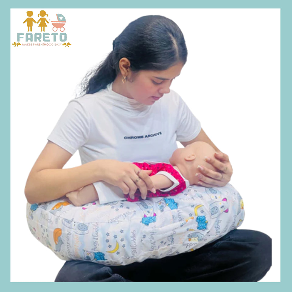 Fareto Baby Feeding Pillow with Detachable Cover Breast Feeding  (0-24 Months)