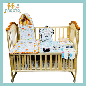 Fareto New Born Baby Premium Summer Essentials 54 In 1 Hospital Combo (0-6 Months)