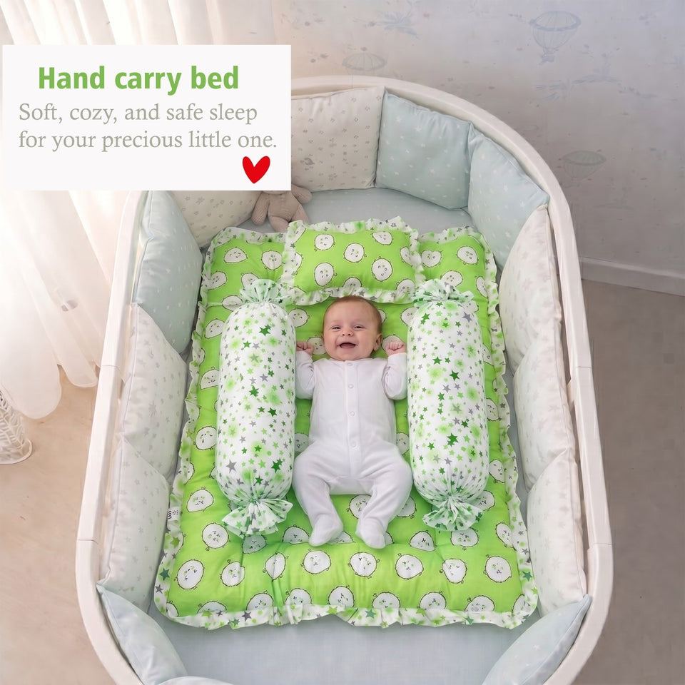 Fareto Complete Bedding Set essentials Combo For Baby (0-6 Months)(Aqua Green)(F167)