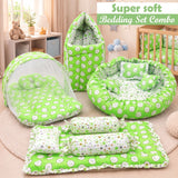Fareto Complete Bedding Set essentials Combo For Baby (0-6 Months)(Aqua Green)(F167)