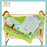 Fareto Baby Milestone Reversible Super Soft Blanket(138*112 CM)(Gress Green)