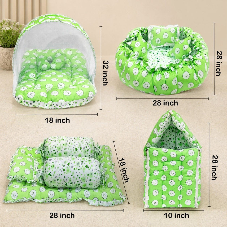 Fareto Complete Bedding Set essentials Combo For Baby (0-6 Months)(Aqua Green)(F167)
