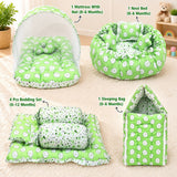Fareto Complete Bedding Set essentials Combo For Baby (0-6 Months)(Aqua Green)(F167)