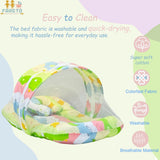 FARETO COMPLETE BEDDING SET ESSENTIALS COMBO FOR BABY (0-6 MONTHS)(New-Star-Blue)