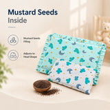 Fareto new born baby super soft cover mustard filling pillow for round head(0-1 YEAR)(F348)