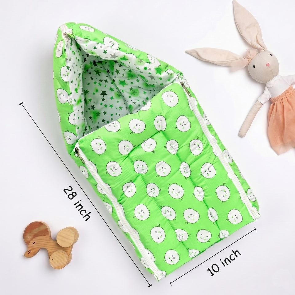 Fareto 3 in 1 Baby Bed, Sleeping Bag & Carry Nest, Cotton Baby Bedding for New Born (0-6 Months) (Lightweight), Pack of 1(F500)