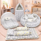 Fareto Complete Bedding Set essentials Combo For Baby (0-6 Months)(Grey ship)(F166)