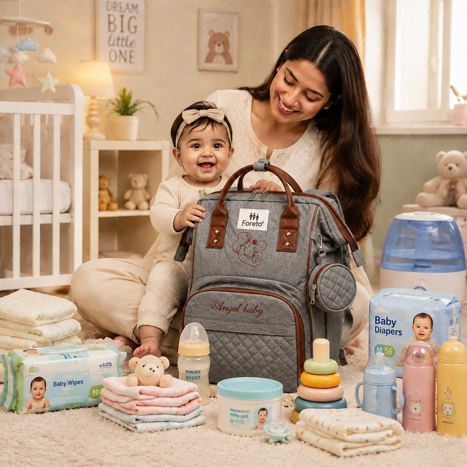 Fareto Premium Quality Diaper Bag for Mother, Multipurpose Stylish Diaper Bag (Pack Of 1)(F487)
