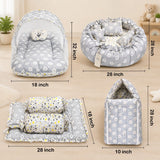 Fareto Complete Bedding Set essentials Combo For Baby (0-6 Months)(Grey ship)(F166)