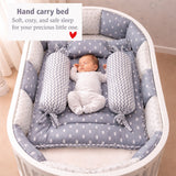 Fareto Baby bedding Essentials 1 Nest | 1 Mattress with net | 1 Carry bed | 1 Bolster set | 1 Carry bag | 1 Portable bed | 1 Feeding pillow | 1 Blanket (0-6M)(F284)