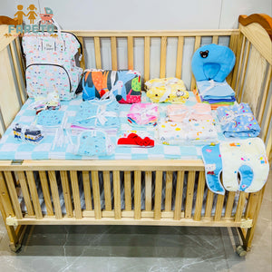 FARETO NEW BORN BABY PREMIUM QUALITY WINTER AND SEMI WINTER SEASON HOSPITAL ESSENTIALS 73 IN 1 (0-6 MONTHS) _ NURSERY BAG