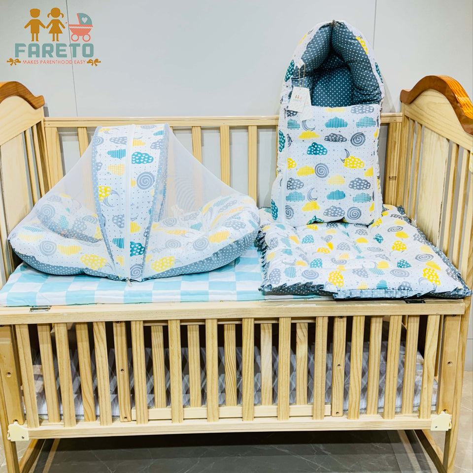 FARETO NEW BORN BABY PREMIUM QUALITY WINTER AND SEMI WINTER SEASON HOSPITAL ESSENTIALS 73 IN 1 (0-6 MONTHS) _ NURSERY BAG