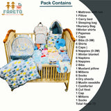 FARETO NEW BORN BABY PREMIUM QUALITY WINTER AND SEMI WINTER SEASON HOSPITAL ESSENTIALS 73 IN 1 (0-6 MONTHS) _ NURSERY BAG