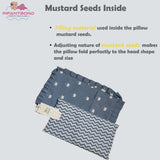 Fareto new born baby super soft cover mustard filling pillow for round head(0-1 YEAR)