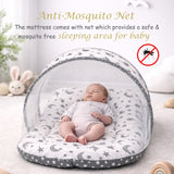 Fareto Combo of Baby Nest | Net with Bed | Carry Bag | 4 Pcs Bedding Set(0-6 Months )(F156)