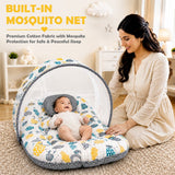 FARETO NEW BORN BABY FULL BEDDING SET COMBO (0-6 MONTHS)(GREY_SPRIAL)(F442)