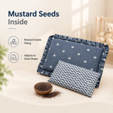 Fareto new born baby super soft cover mustard filling pillow for round head(0-1 YEAR)(F347)