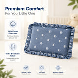 Fareto new born baby super soft cover mustard filling pillow for round head(0-1 YEAR)(F347)