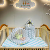 Fareto Complete Bedding Set essentials Combo For Baby (0-6 Months)(Grey ship)