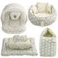 Fareto Complete Bedding Set essentials Combo For Baby (0-6 Months)(Grey ship)