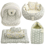 Fareto Complete Bedding Set essentials Combo For Baby (0-6 Months)(Grey ship)