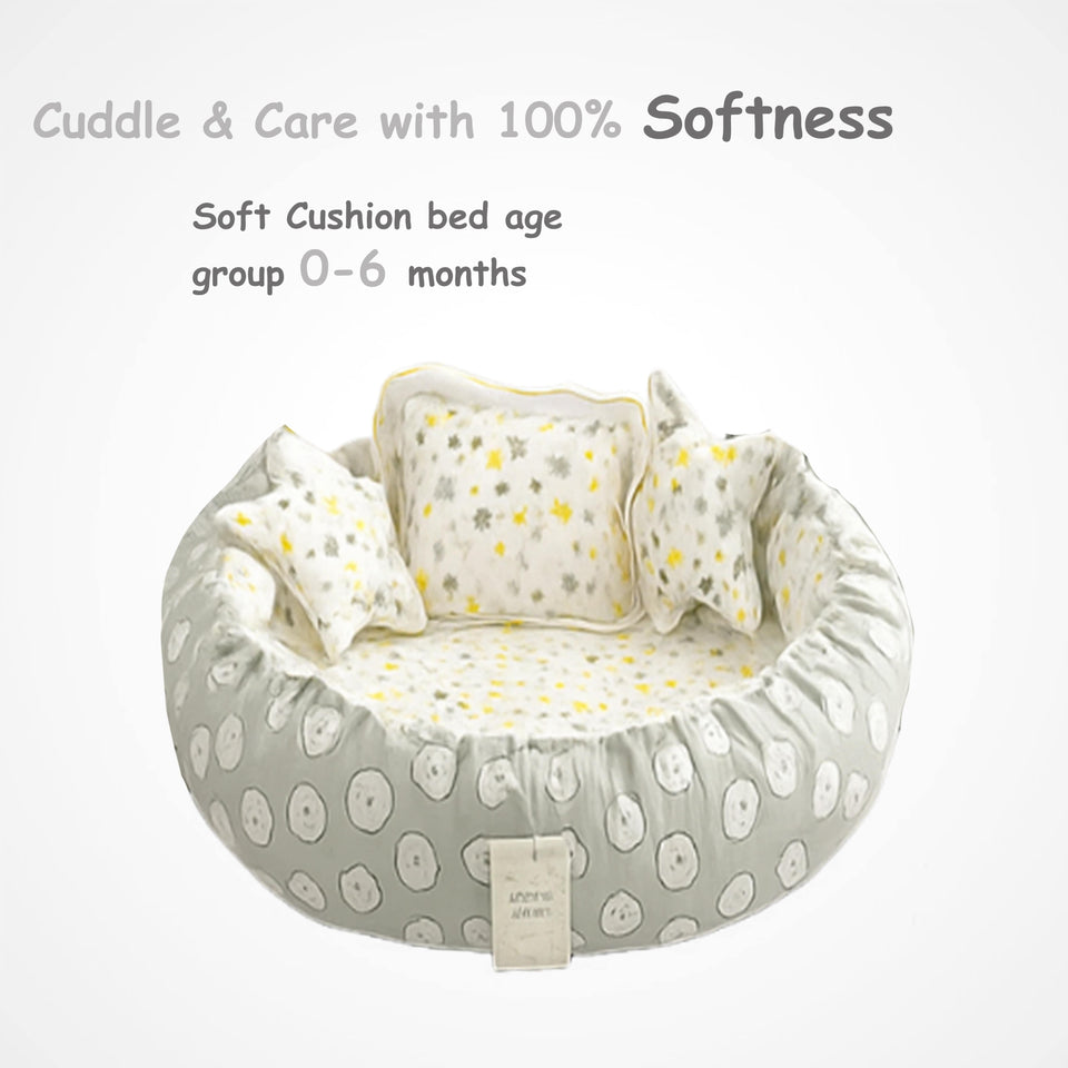 Fareto Complete Bedding Set essentials Combo For Baby (0-6 Months)(Grey ship)