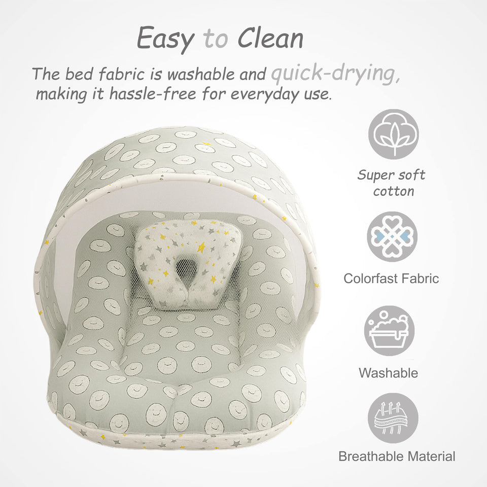 Fareto Complete Bedding Set essentials Combo For Baby (0-6 Months)(Grey ship)