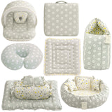 Fareto Baby bedding Essentials 1 Nest | 1 Mattress with net | 1 Carry bed | 1 Bolster set | 1 Carry bag | 1 Portable bed | 1 Feeding pillow | 1 Blanket (0-6M)