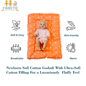 Fareto New Born Baby Hand Carry Bed | Godari | Massage Bed )(72cm*50cm)(0-12 Months)