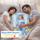 Fareto Elegant Sleeping Cushioned Baby Bed | Soft Cotton Newborn Lounger with Support Pillows | Breathable Portable Infant Nest (0–12 Months)(F717)