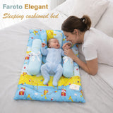 Fareto Elegant Sleeping Cushioned Baby Bed | Soft Cotton Newborn Lounger with Support Pillows | Breathable Portable Infant Nest (0–12 Months)(F717)