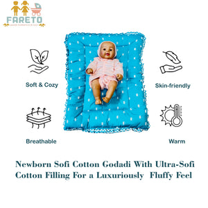 Fareto New Born Baby Hand Carry Bed | Godari | Massage Bed )(72cm*50cm)(0-12 Months)