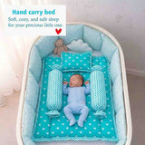 Fareto Baby bedding Essentials 1 Nest | 1 Mattress with net | 1 Carry bed | 1 Bolster set | 1 Carry bag | 1 Portable bed | 1 Feeding pillow | 1 Blanket (0-6M)(F496)