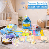 FARETO NEWBORN BABY PREMIUM QUALITY 76 IN 1 COMBO FOR SUMMER SEASON | SUPERSOFT COTTON (0-6 MONTHS)(F541)