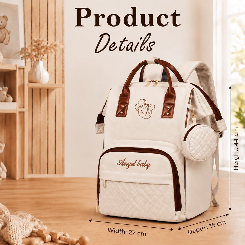 Fareto Premium Quality Diaper Bag for Mother, Multipurpose Stylish Diaper Bag (Pack Of 1)(F489)