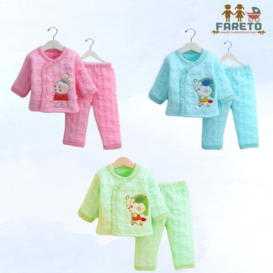 Fareto Winter Season Clothing Set Shirts and Pyjama (Pack of 3)( colours may vary)