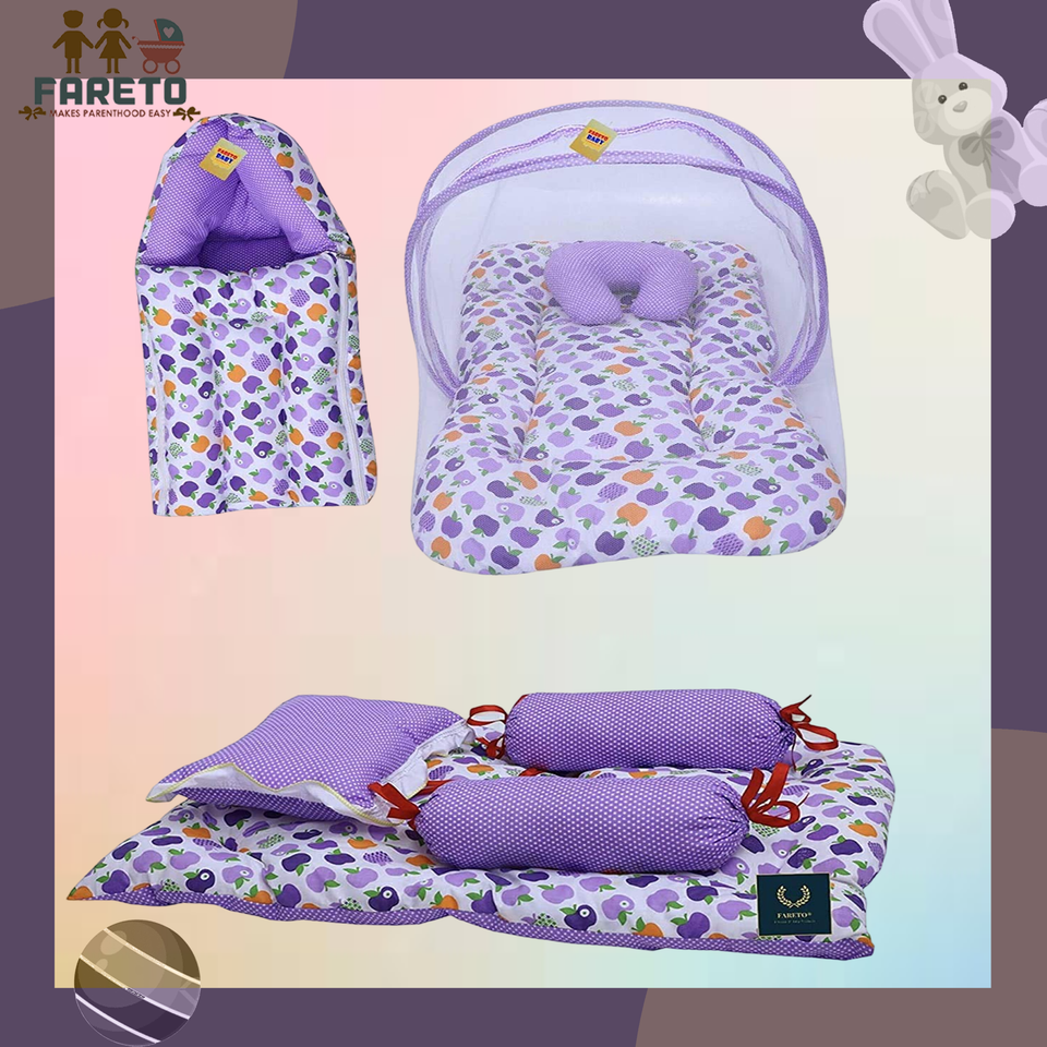 Fareto New Born Baby Complete Daily Items | Combo Pack | Gift Set | Gift Pack(0-3 Months)(pack of 56)