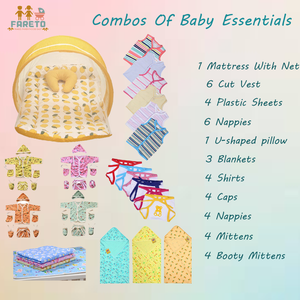 Fareto 41 in 1 New Born Baby Complete Daily Essentials | Gift Pack | Combo Set