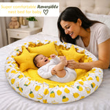 Fareto Combo of Baby Nest | Bed with Net | Carry Bag | 4 Pcs Bedding Set(0-6 Months)(F155)