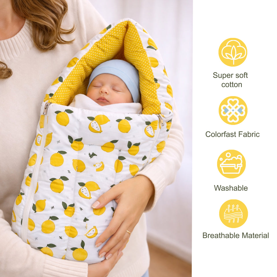 Fareto Combo of Baby Nest | Bed with Net | Carry Bag | 4 Pcs Bedding Set(0-6 Months)(F155)