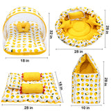 Fareto Combo of Baby Nest | Bed with Net | Carry Bag | 4 Pcs Bedding Set(0-6 Months)(F155)