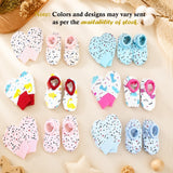 Fareto New Born Baby 6 Pairs of Mittens & 6 Pairs of Socks(Total Items:12)(0-3 Months)(F49)