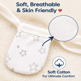 Fareto New Born Baby Cotton Mittens Set (6-9 Months) (Pack of 6 Sets)(F51)