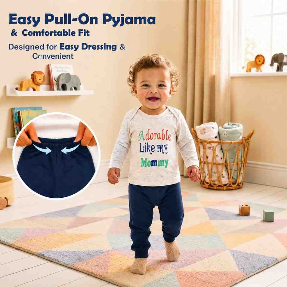 Fareto Baby's Cotton Blend, Cotton T-Shirt and Pants Set.(F54)