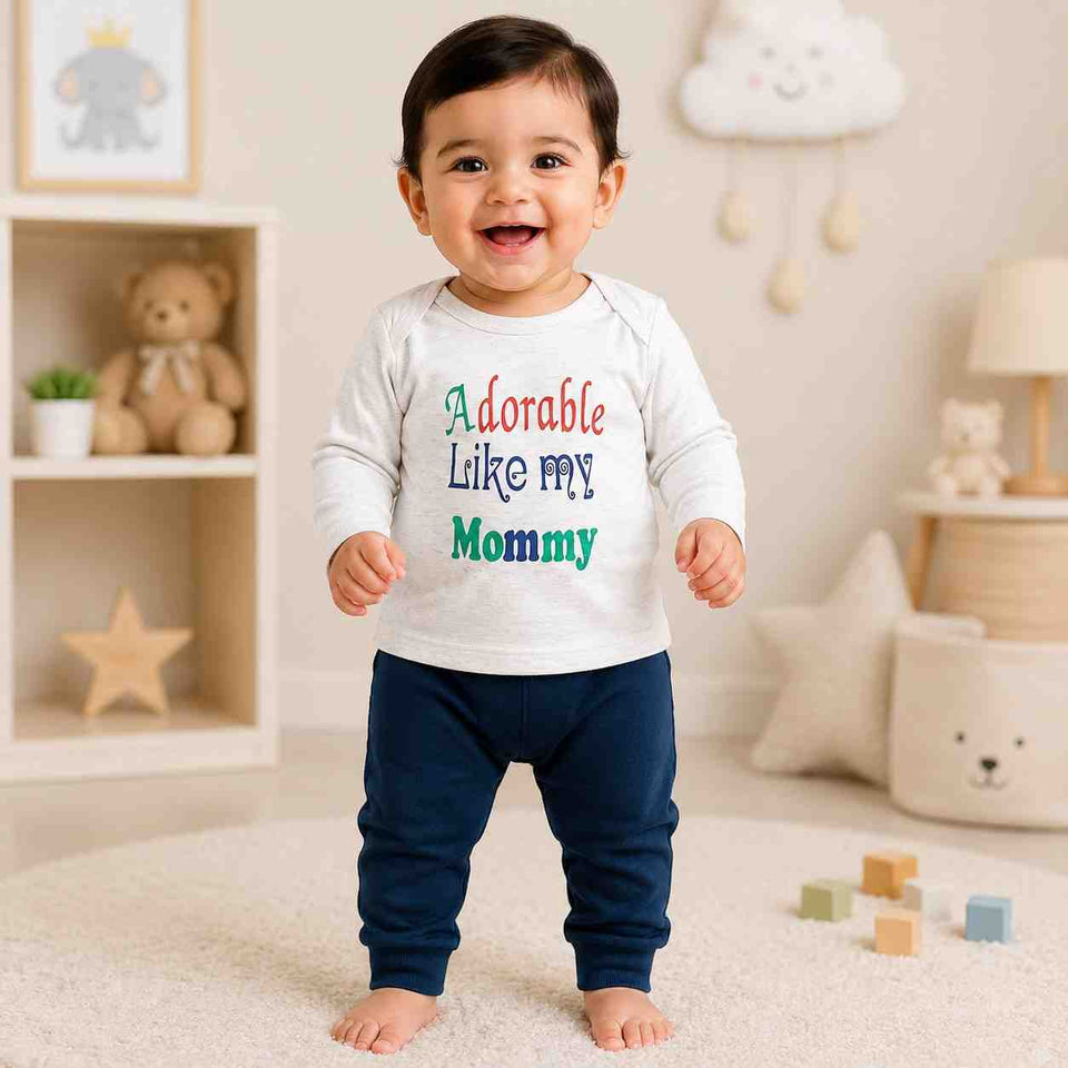 Fareto Baby's Cotton Blend, Cotton T-Shirt and Pants Set.(F54)