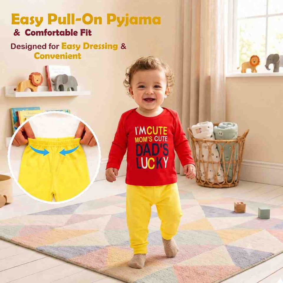 Fareto Baby's Cotton Blend, Cotton T-Shirt and Pants Set.(F56)