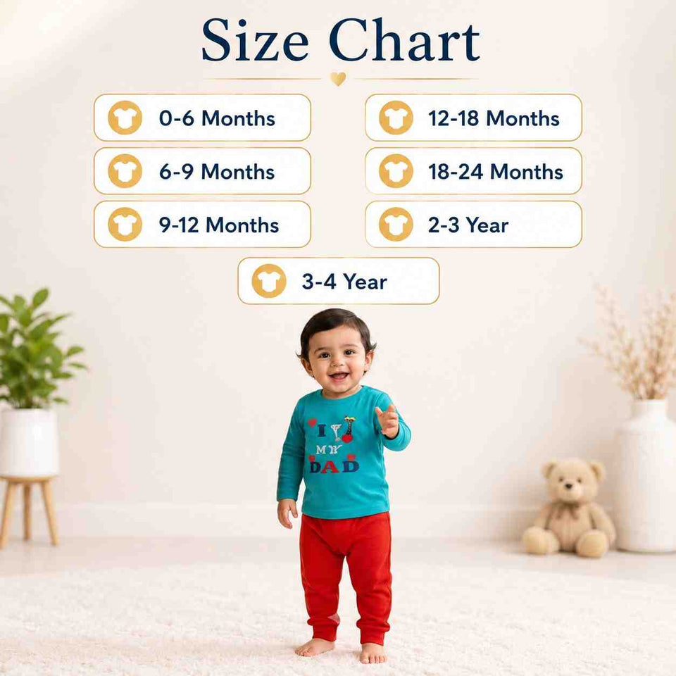 Fareto Baby's Cotton Blend, Cotton T-Shirt and Pants Set.(F53)