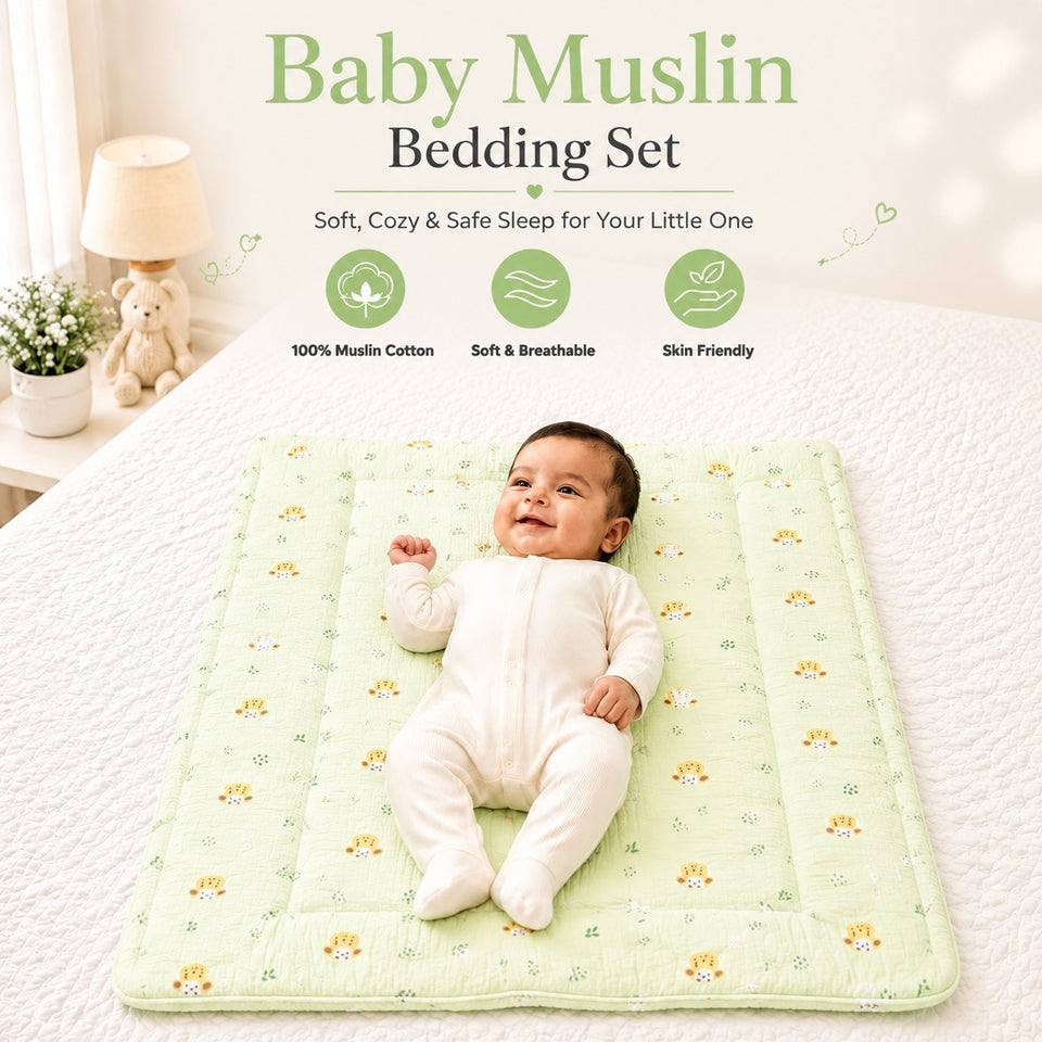 Fareto New born Baby Organic Muslin Cotton Combo set 20 In 1 (0-6 Months)(F564)Baby Bedding & Clothing Combo Set For Muslin