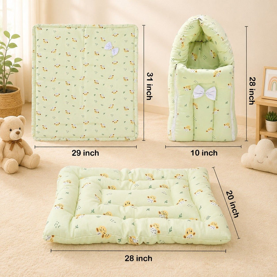 Fareto New born Baby Organic Muslin Cotton Combo set 20 In 1 (0-6 Months)(F564)Baby Bedding & Clothing Combo Set For Muslin