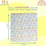 Fareto Organic Cotton Muslin Bedding Set Essentials For Newborn Baby (0-12 Months )(F554)